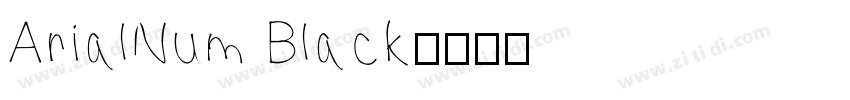 ArialNum Black字体转换